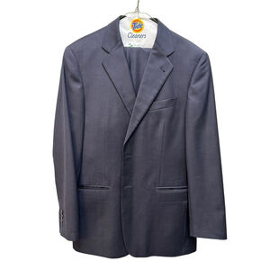Joseph Abboud Wool Navy Full Suit 2 Button 3 Pocket 40R / W34 Men’s